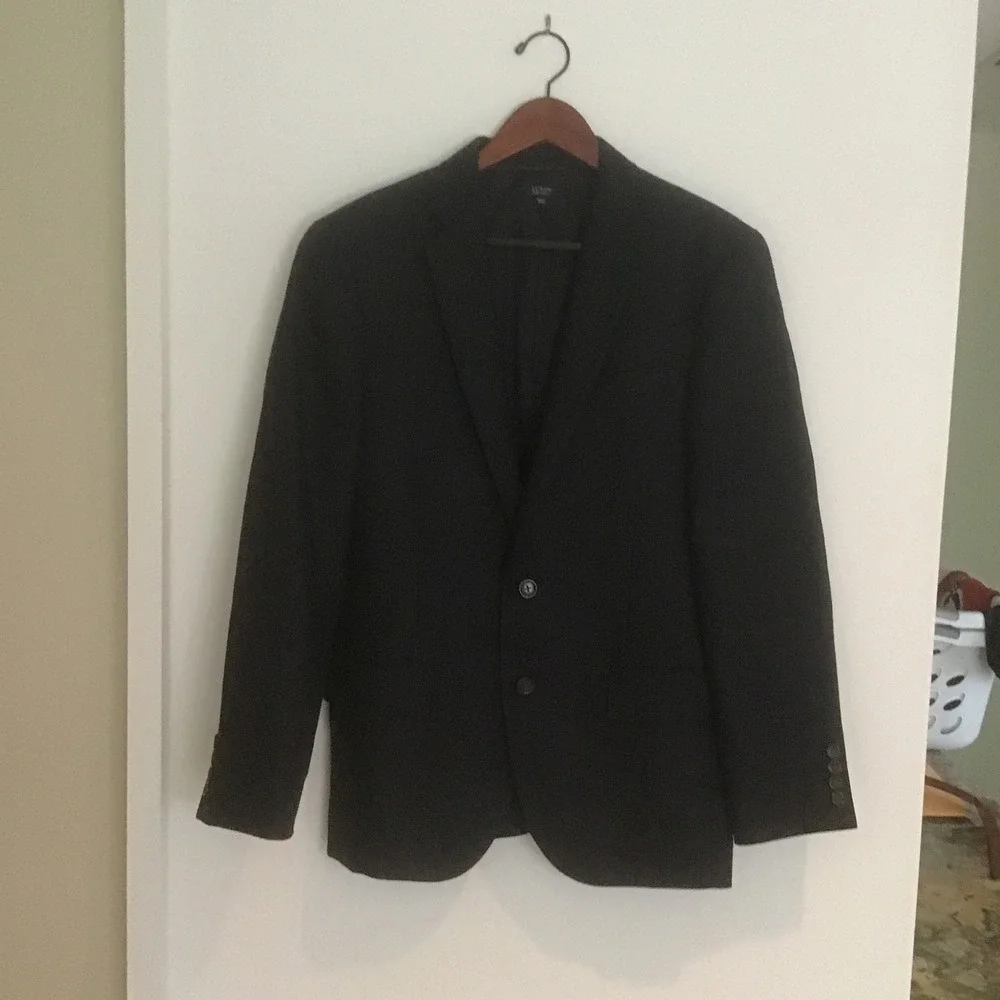 J.Crew Ludlow Jacket 38S 100% Irish Linen Blazer Black Structured 2-Button